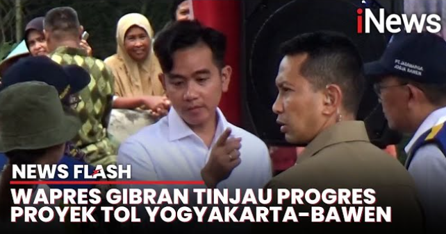 Wapres Gibran Kunjungi Proyek Tol Jogja-Bawen di Sleman, Berharap Segera Rampung