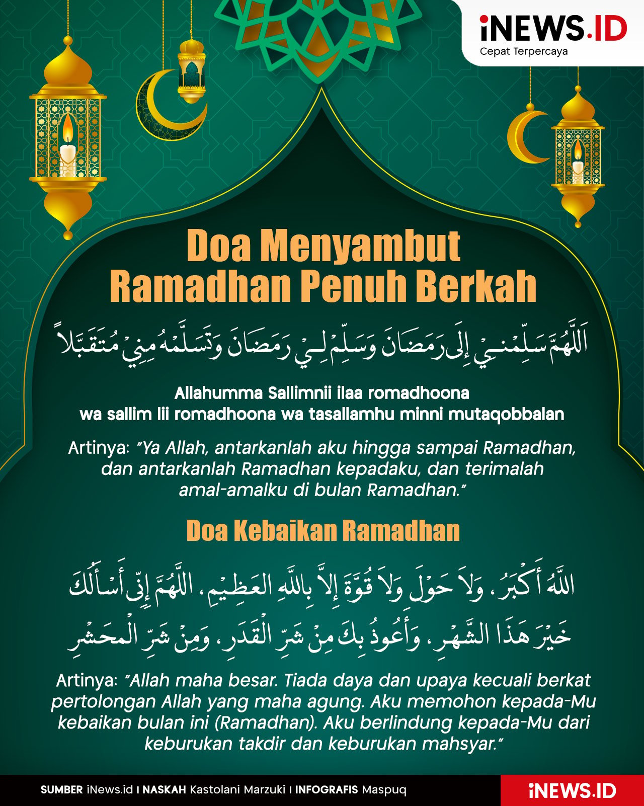 Infografis Doa Menyambut Ramadhan Penuh Berkah dan Ampunan 