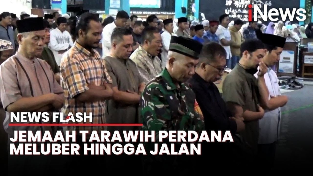 Ribuan Jemaah Padati Masjid Jogokariyan Yogya untuk Salat Tarawih Perdana