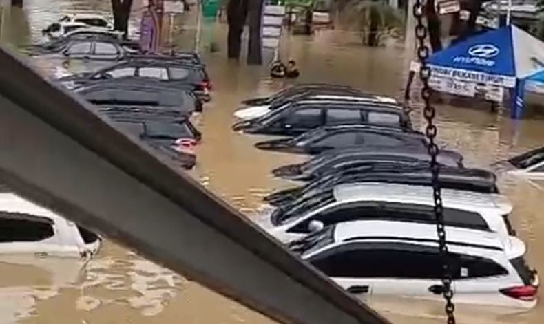 Penampakan Puluhan Kendaraan Terendam Banjir di Bekasi, Ada Mobil Mewah