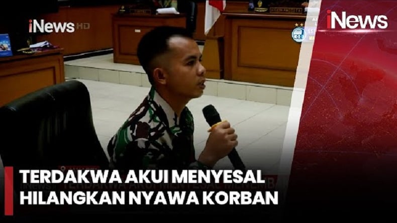 Momen Oknum TNI AL Pembunuh Bos Rental Mobil Menangis, Sesali Perbuatan