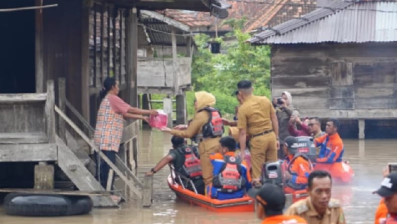 Sungai Lematang Meluap, 10 Desa di PALI Terendam Banjir