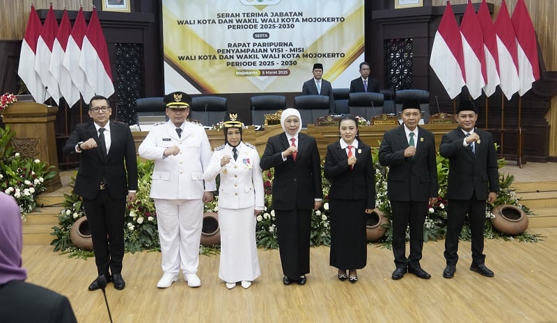 Sertijab, Wali Kota dan Wakil Wali Kota Mojokerto Paparkan Panca Cita