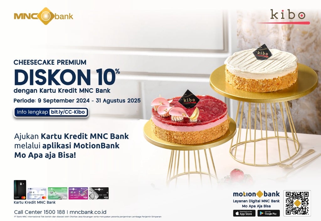 Nikmati Cheesecake Lezat dari KIBO di PIM 3 dengan Promo Kartu Kredit MNC Bank