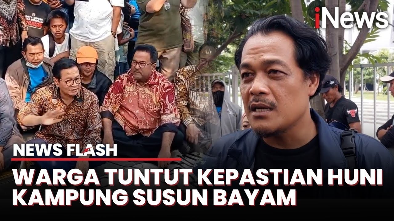 Warga Eks Kampung Bayam Unjuk Rasa Tuntut Hunian Kampung Susun Bayam