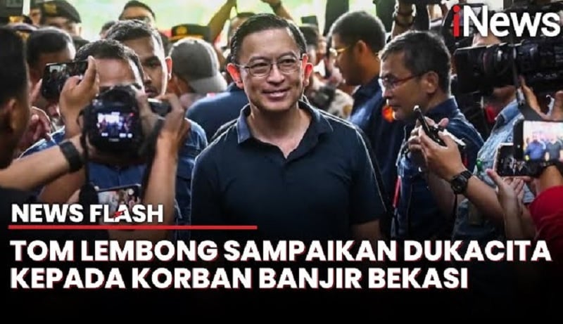 Tom Lembong Doakan Korban Banjir Bekasi usai Sidang Korupsi Impor Gula