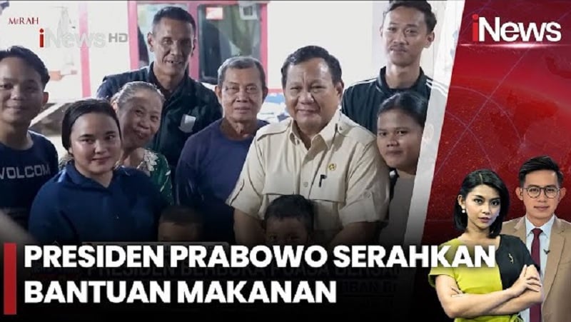 Momen Prabowo Kunjungi Korban Banjir Babelan, Buka Puasa di Rumah Warga