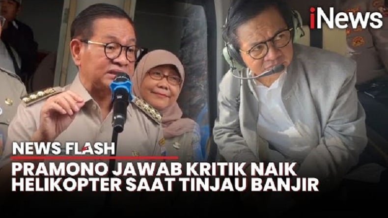 Respons Pramono Anung usai Dikritik Cek Banjir Jakarta Naik Helikopter