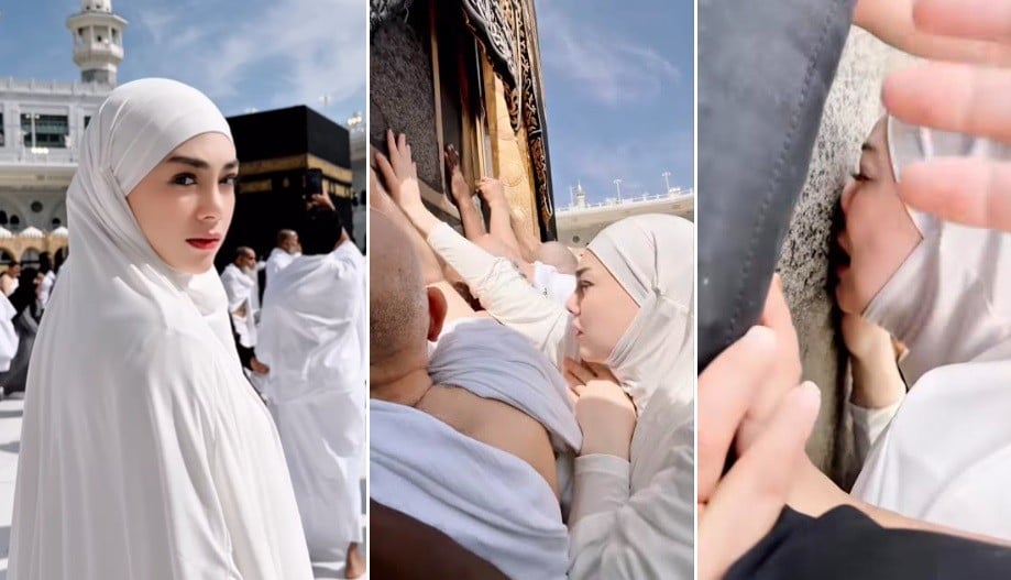 Ucapkan Syahadat, Tangis Celine Evangelista Pecah saat Mencium Kabah