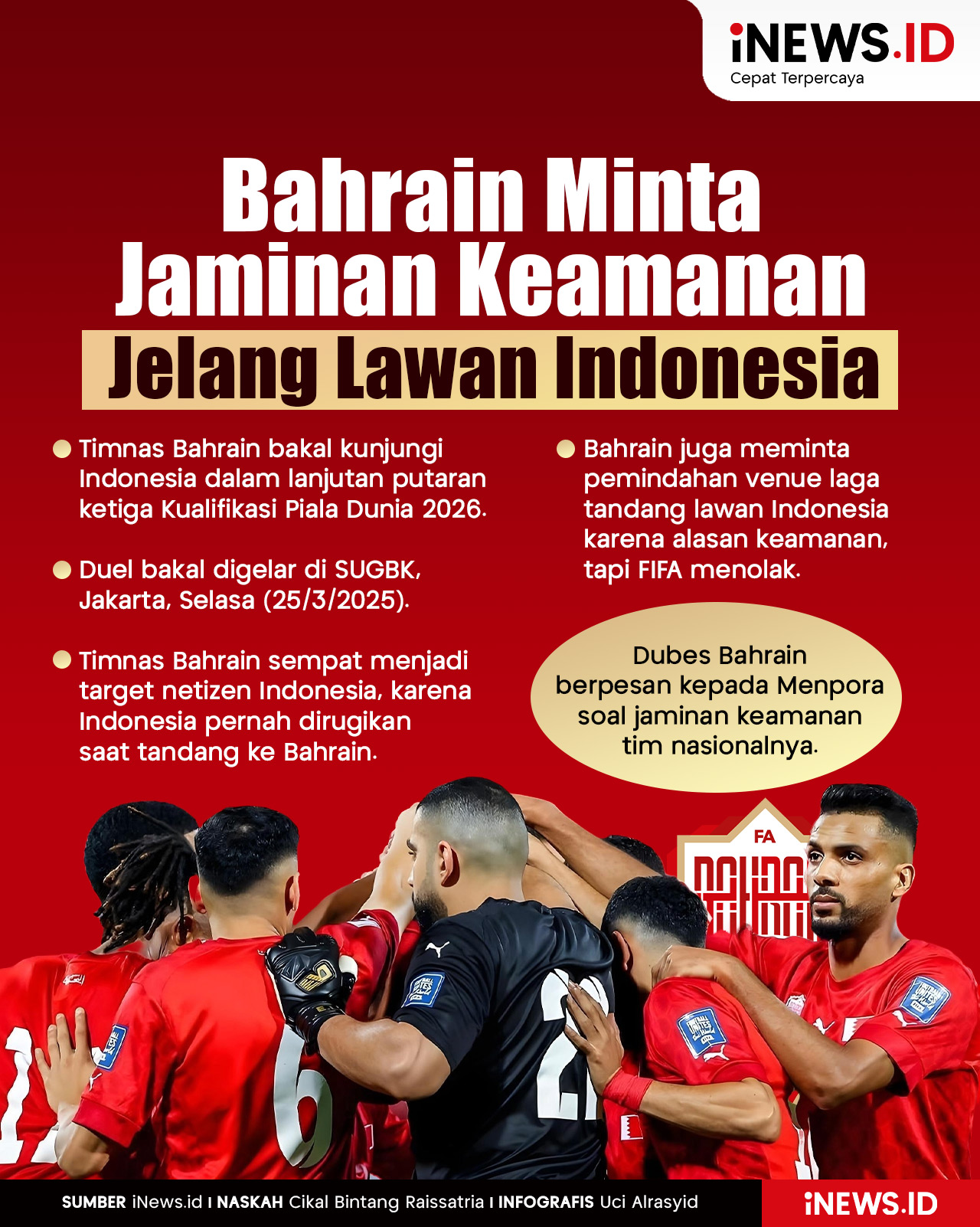 Infografis Bahrain Minta Jaminan Keamanan Jelang Lawan Timnas Indonesia