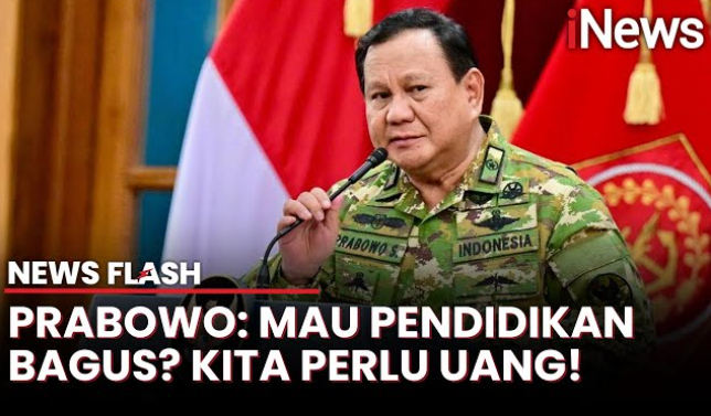 Singgung Pendidikan Bagus, Prabowo: Kita Perlu Uang, Bukan Omon-Omon