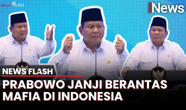 Tak Gentar Lawan Koruptor! Prabowo: Mafia Mana Pun Saya Tidak Takut 