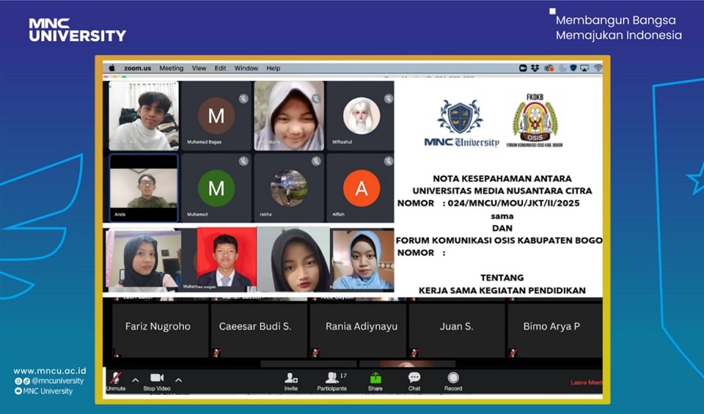MNC University Kolaborasi dengan Forum Komunikasi OSIS Kabupaten Bogor, Sediakan Beasiswa OSIS