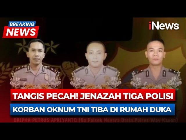 Isak Tangis Sambut Kedatangan Jenazah 3 Polisi yang Gugur saat Gerebek Judi Sabung Ayam