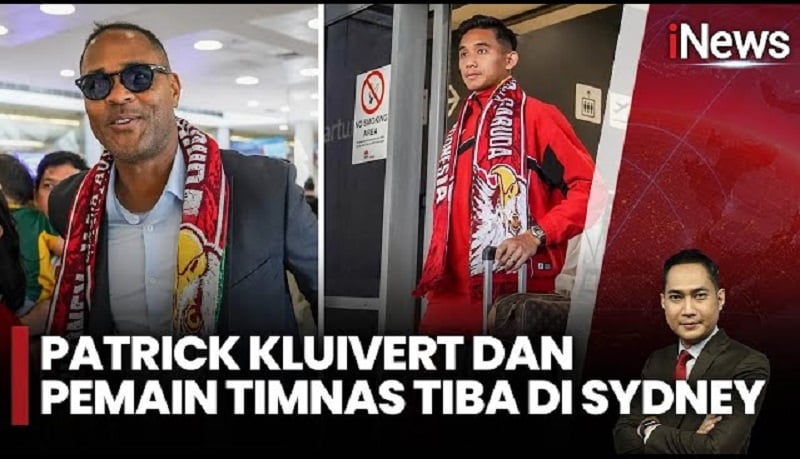 Detik-Detik Timnas Indonesia Mendarat di Australia, Patrick Kluivert Pimpin Rombongan