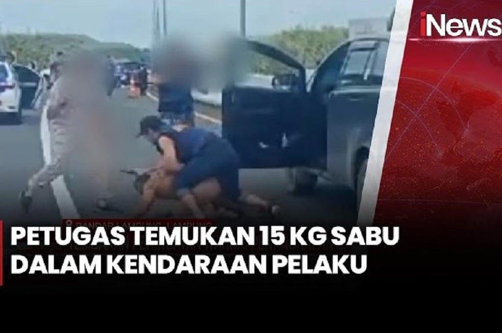 Dramatis! Detik-detik Menegangkan Penangkapan Kurir Sabu 15 Kg di Tol Lampung