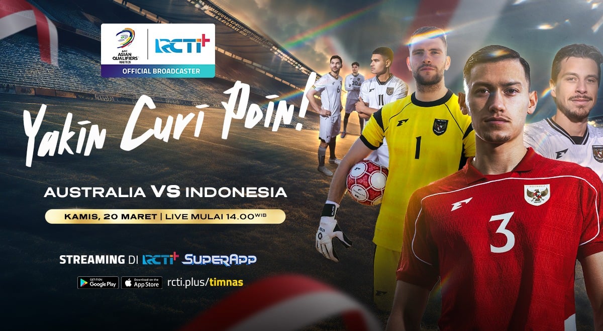 Link Live Streaming Timnas Indonesia Vs Australia di Kualifikasi Piala Dunia 2026 Sore Ini