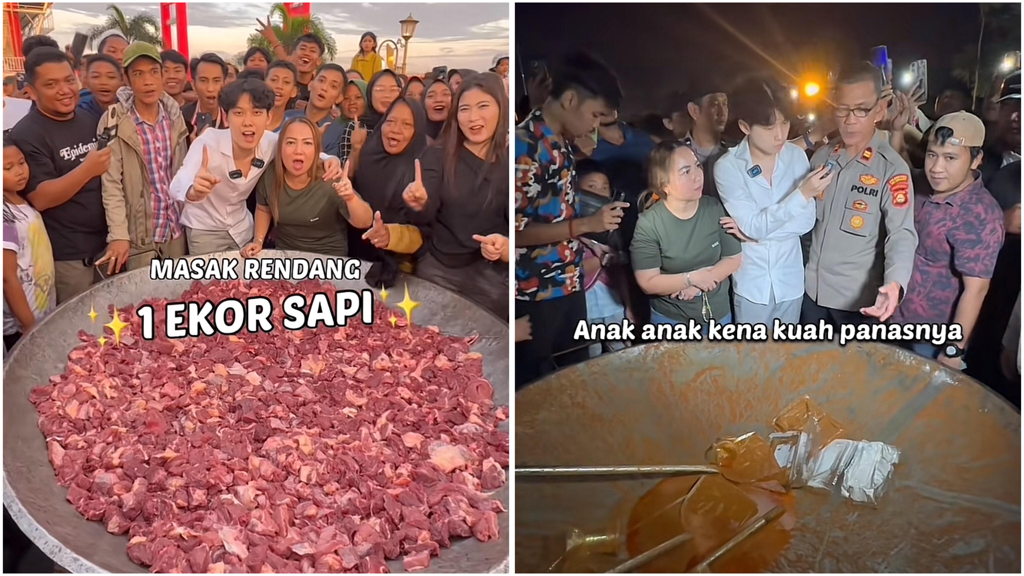 Viral Willie Salim Bagi-Bagi Daging Rendang 200 Kg di Palembang, 1 Menit Ludes Tak Tersisa! 