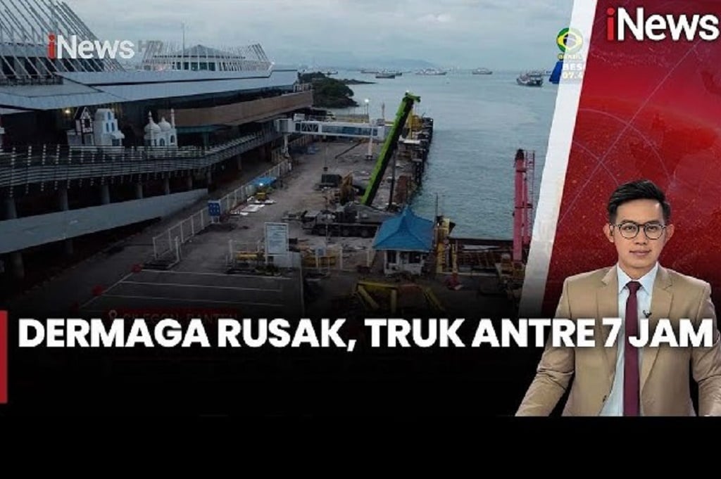 Dermaga Pelabuhan Merak Rusak, Truk Antre Masuk Kapal hingga 7 Jam