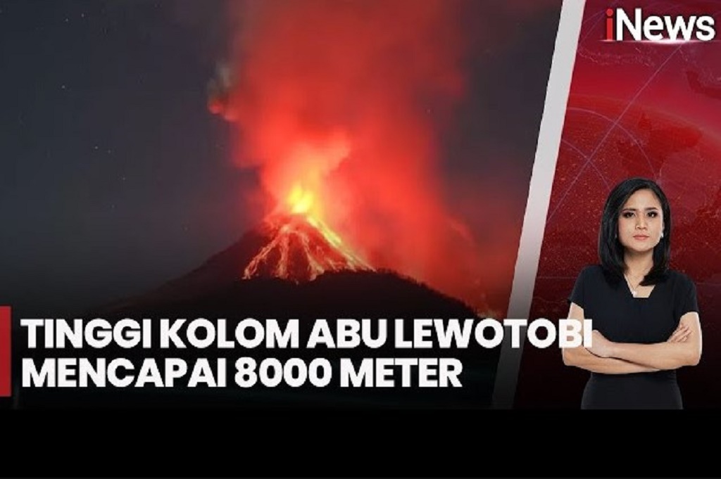 Erupsi Gunung Lewotobi Laki-laki di NTT, 2 Warga Luka Bakar Terkena Abu Panas