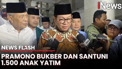 Pramono Buka Puasa Bersama dan Santuni 1.500 Yatim di Masjid Raya KH Hasyim Asy'ari