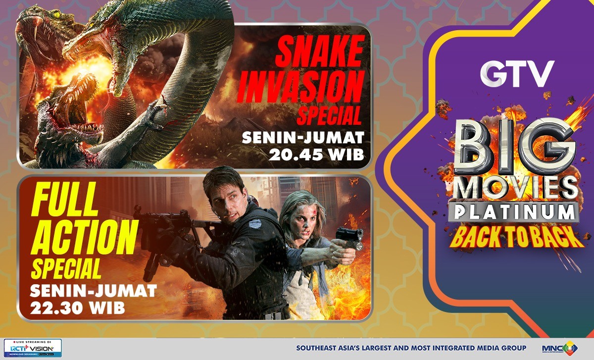 Siapin Nyali karena Akan Ada Teror Ular dan Aksi Tom Cruise di Big Movies Platinum GTV