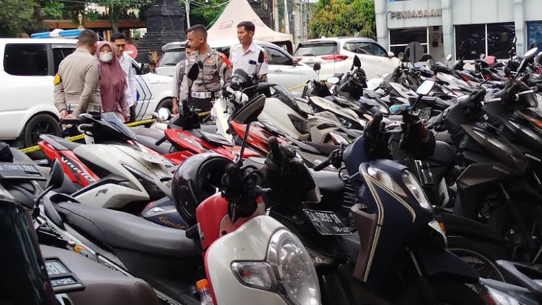 80 Sepeda Motor Demonstran Diangkut ke Polresta Malang