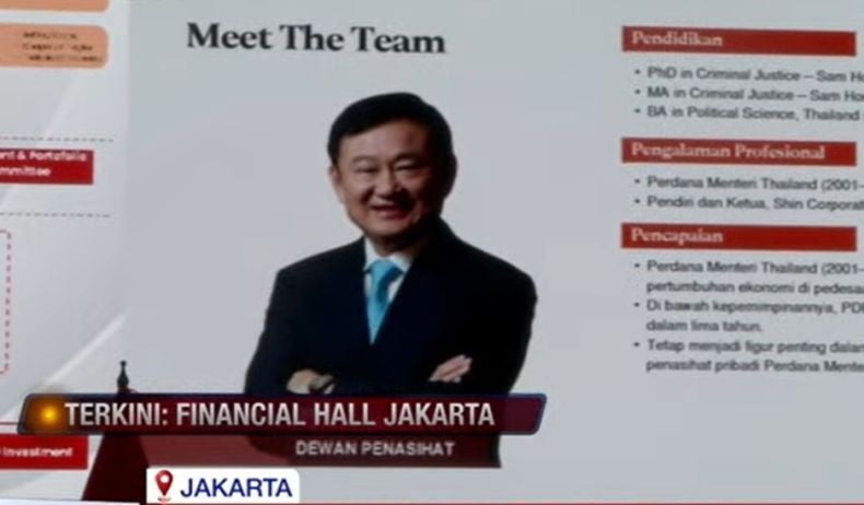 Kejutan! Mantan PM Thailand Thaksin Shinawatra Jadi Dewan Penasihat Danantara