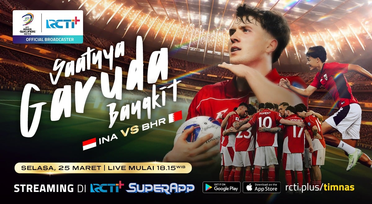 Link Live Streaming Timnas Indonesia Vs Bahrain di RCTI+ SuperApp