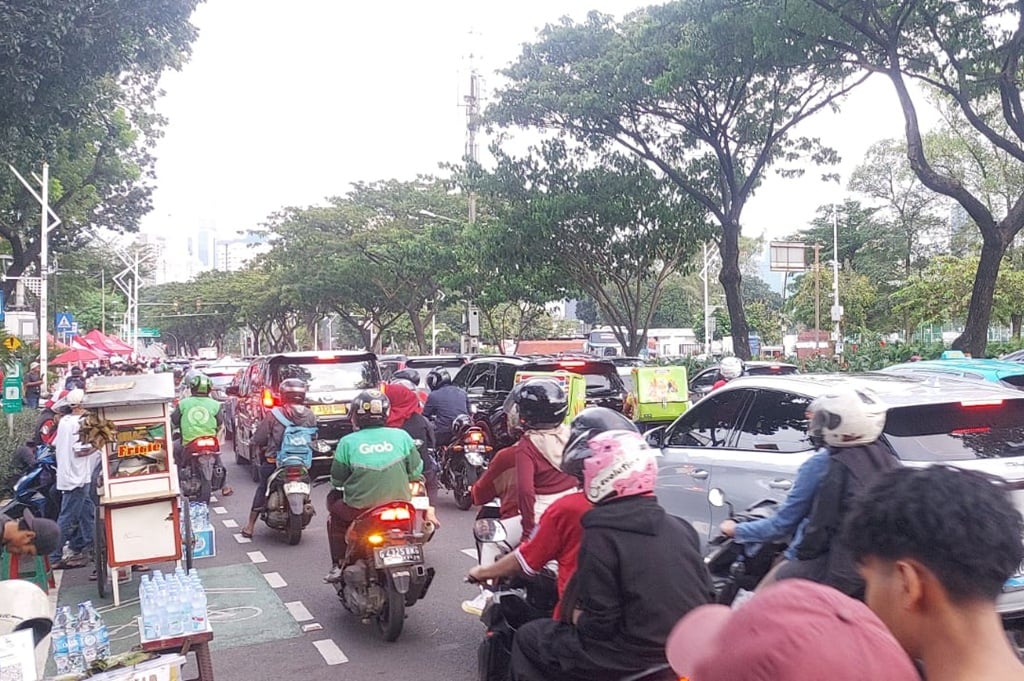 Lalu Lintas di Gerbang Pemuda Senayan Padat jelang Laga Indonesia vs Bahrain