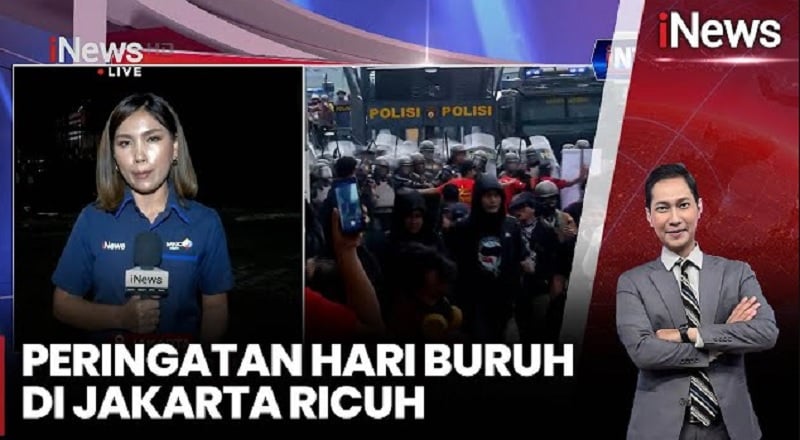 Situasi Peringatan Hari Buruh di Jakarta Ricuh