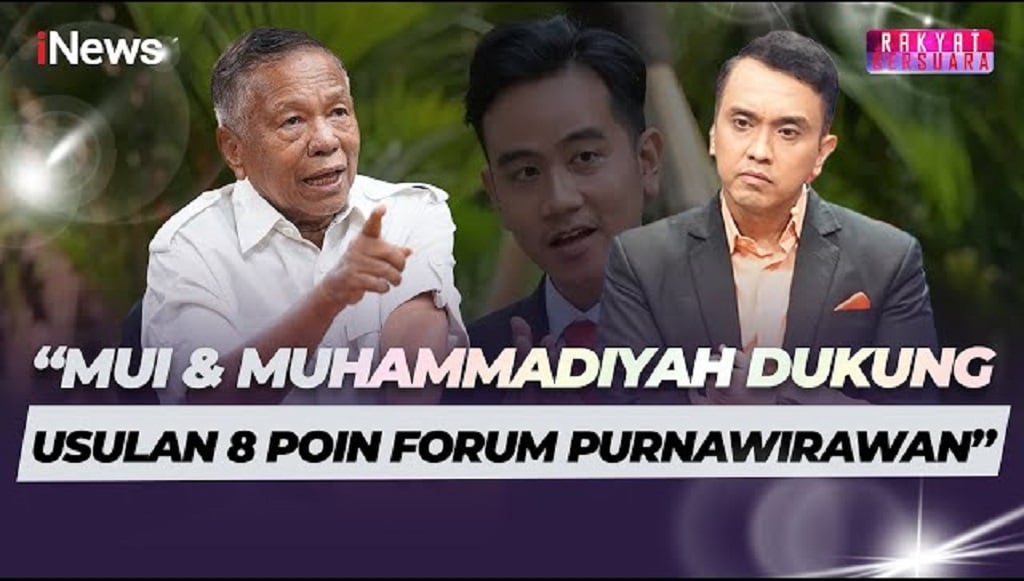 Eks Dankormar Klaim MUI hingga Muhammadiyah Dukung Pemakzulan Gibran