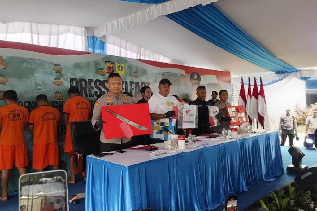 9 Preman Berkedok Debt Collector di Bogor Ditangkap, 109 Kendaraan Disita
