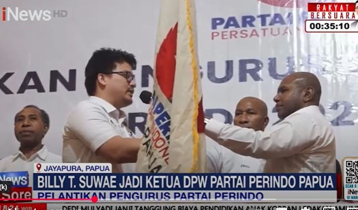 Billy Tonny Suwae Dilantik jadi Ketua DPW Partai Perindo Papua