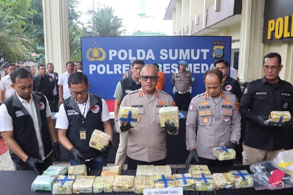 Polisi Tangkap Kurir Narkoba di Medan, Amankan Sabu 22 Kg