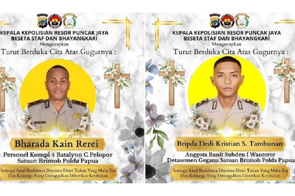 Identitas 2 Polisi Gugur dalam Kontak Tembak dengan KKB, Bripda Dedi dan Bharada Kain