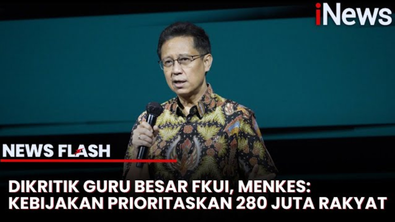 Dikritik Guru Besar FKUI soal Pendidikan Dokter, Menkes: Pasti Terjadi Ketidaknyamanan