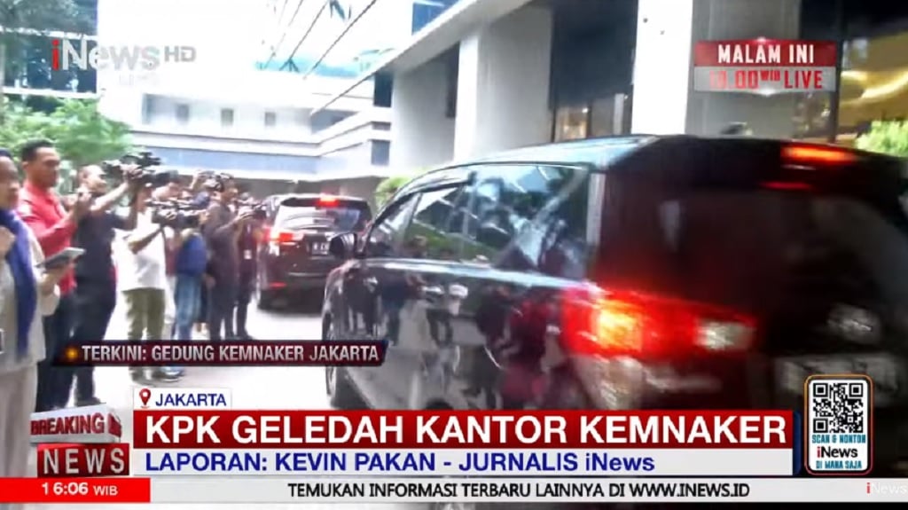 Penyidik KPK Tinggalkan Kantor Kemnaker, Bawa Satu Tas