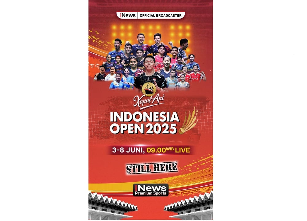 Live iNews TV! Ini Jadwal Lengkap Indonesia Open 2025