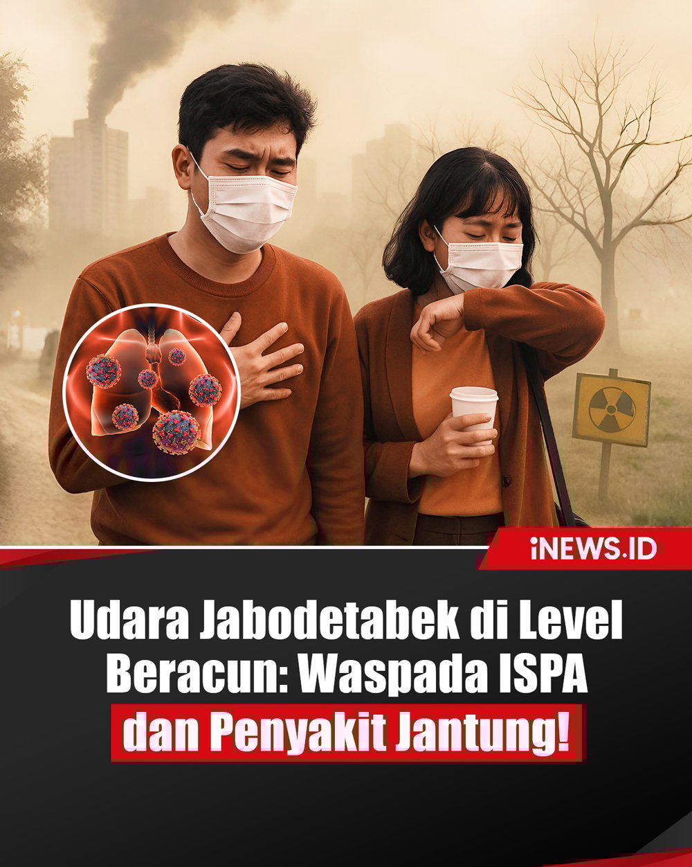 Infografis Udara Jabodetabek di Level Beracun, Waspada ISPA hingga Penyakit Jantung!