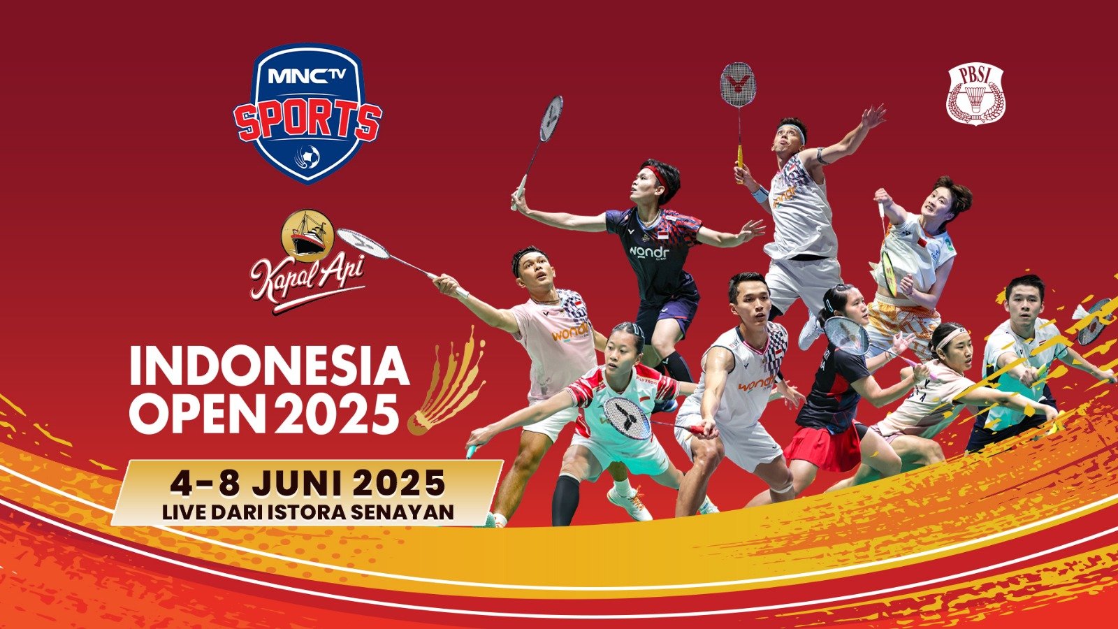 Jadwal Lengkap Indonesia Open 2025, Live MNCTV 