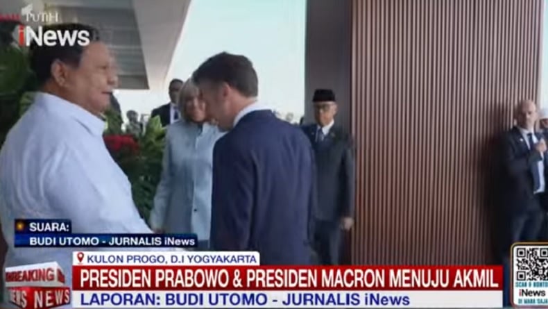 Emmanuel Macron Disambut Prabowo di Bandara YIA, Langsung Menuju Akmil Magelang