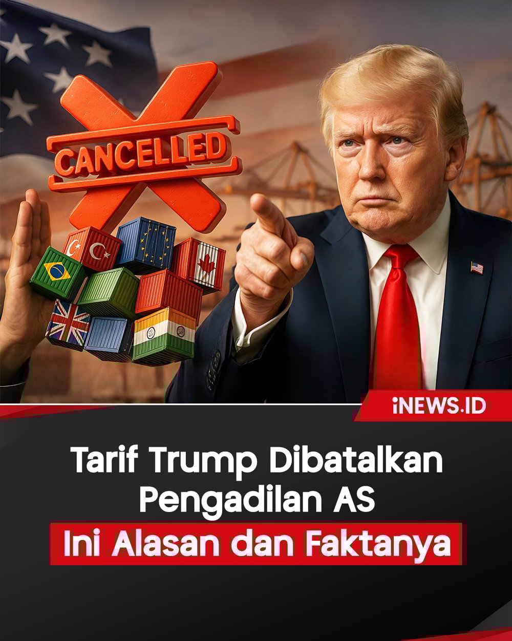 Infografis 5 Fakta Pengadilan AS Batalkan Tarif Trump