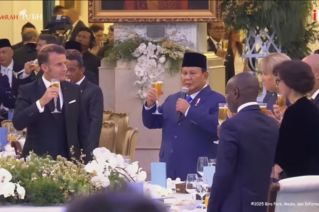Minuman Prabowo-Macron saat Gala Dinner Jadi Sorotan, Istana: Sari Apel