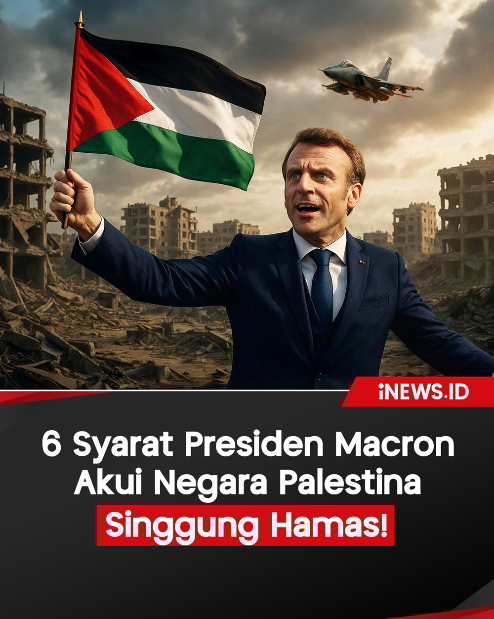 6 Syarat Presiden Macron Akui Negara Palestina