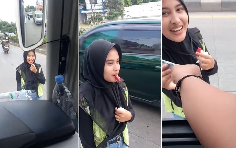 Viral Juru Parkir Cantik Bikin Klepek-Klepek, Netizen: Aku Kasih Seperangkat Alat Sholat Dibayar Tunai!