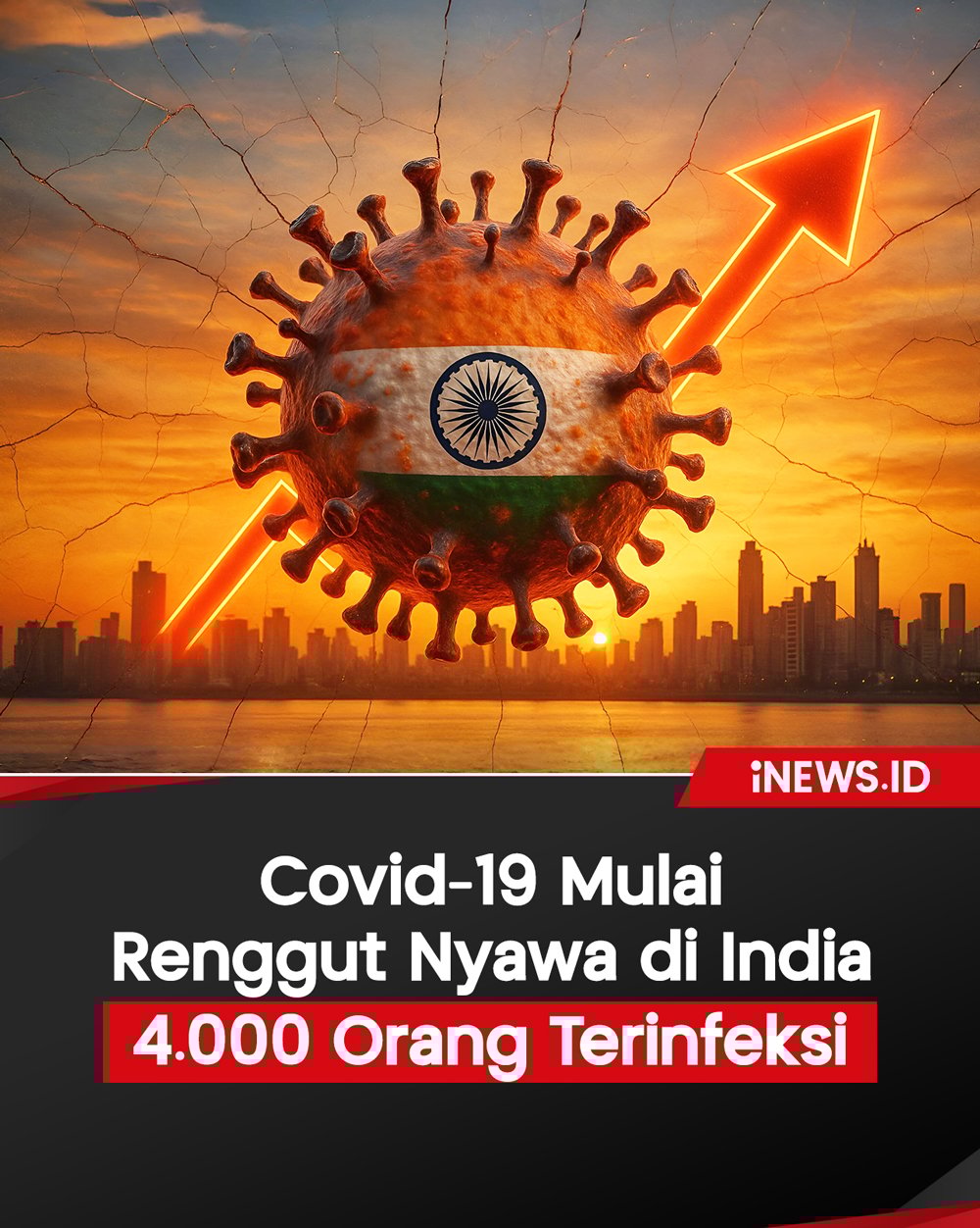 Infografis Covid-19 Mulai Renggut Nyawa di India, Hampir 4.000 Orang Terinfeksi