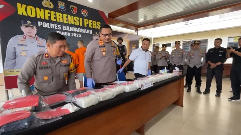 Polres Banjarbaru Gagalkan Peredaran Narkoba Senilai Rp6,5 Miliar
