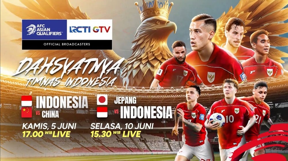 Timnas Indonesia Vs China Disiarkan di Mana? Begini Cara Nontonnya