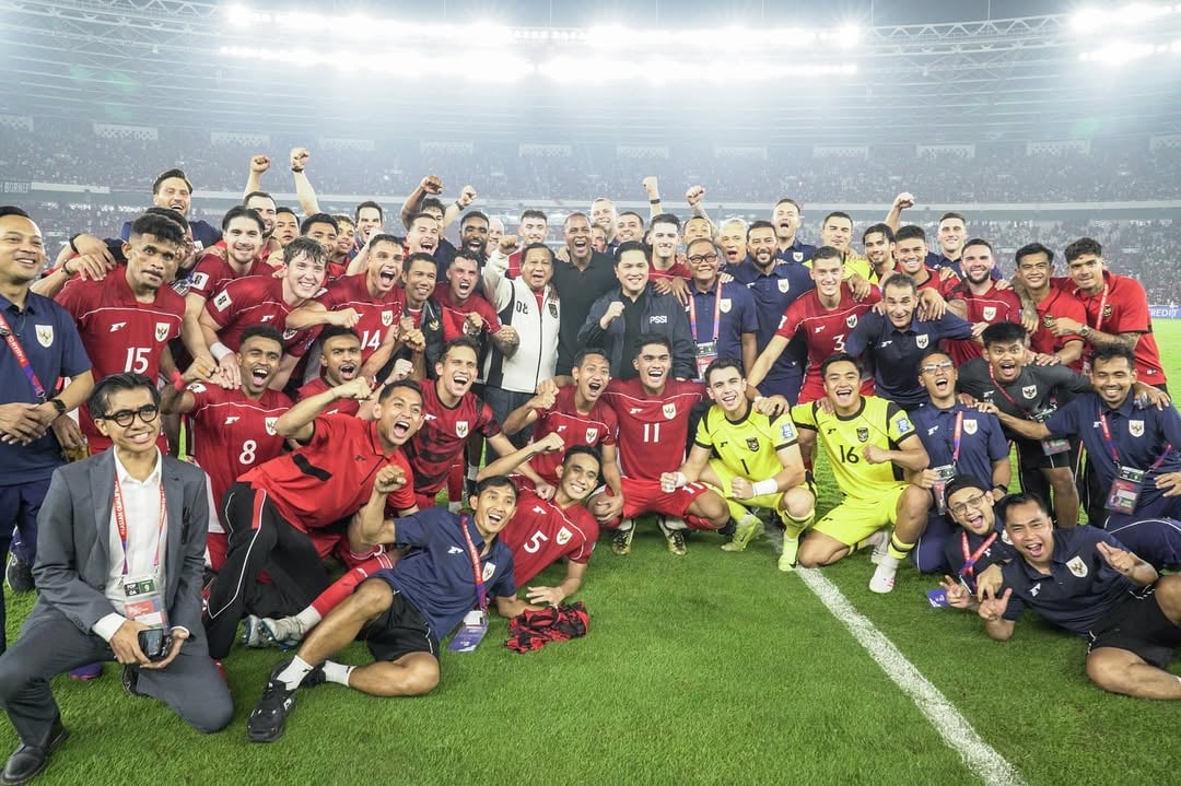 Prabowo dan Jokowi Kompak Puji Kemenangan Timnas Indonesia atas China